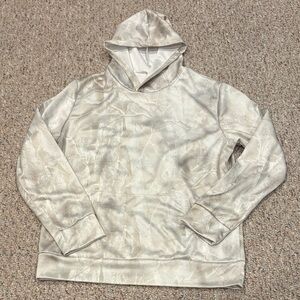 Light Camo Silky Material Cream Hoodie